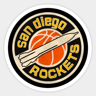 Defunct San Diego Rockets Basketball Team Sticker